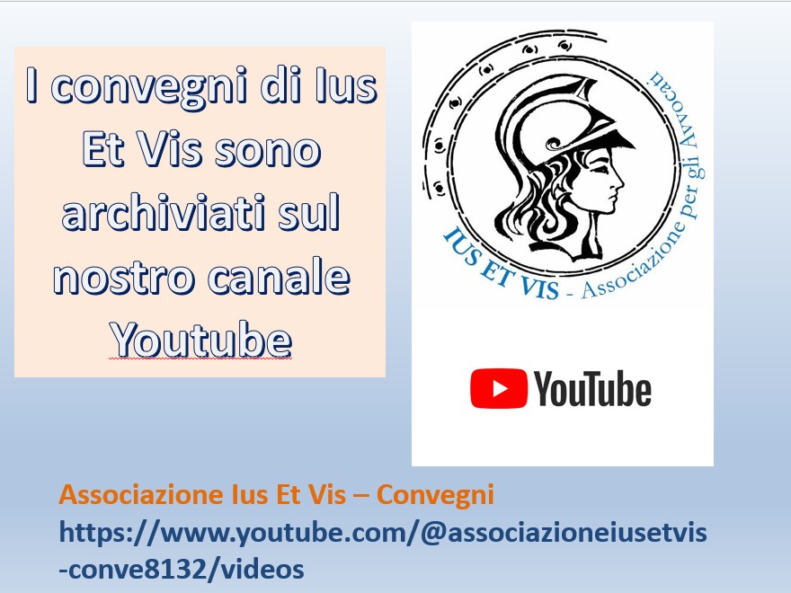 I convegni 2025 sono su YouTube!