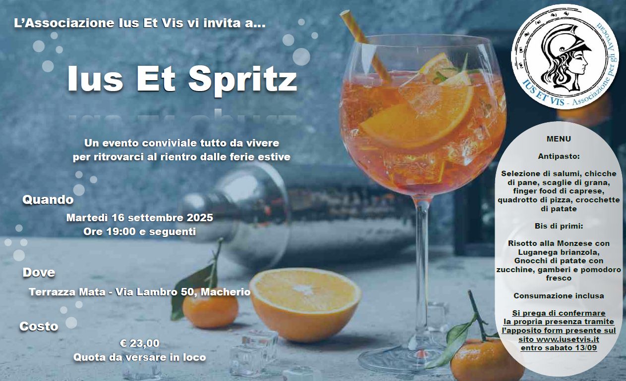 Ius et Spritz edizione Settembre 2025!