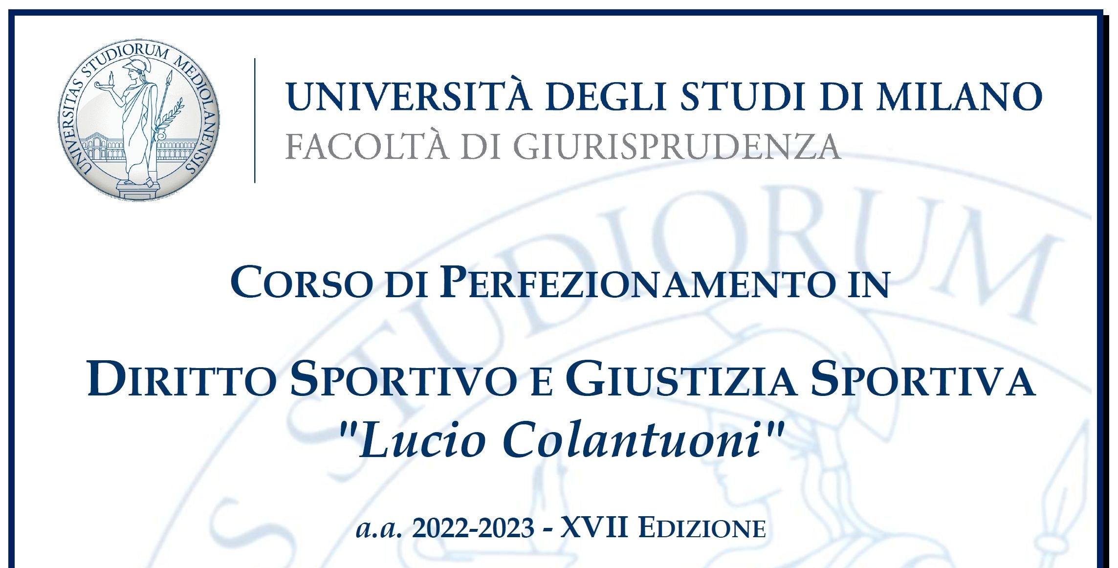 Ius Et Vis patrocina il Corso di Perfezionamento in Diritto Sportivo