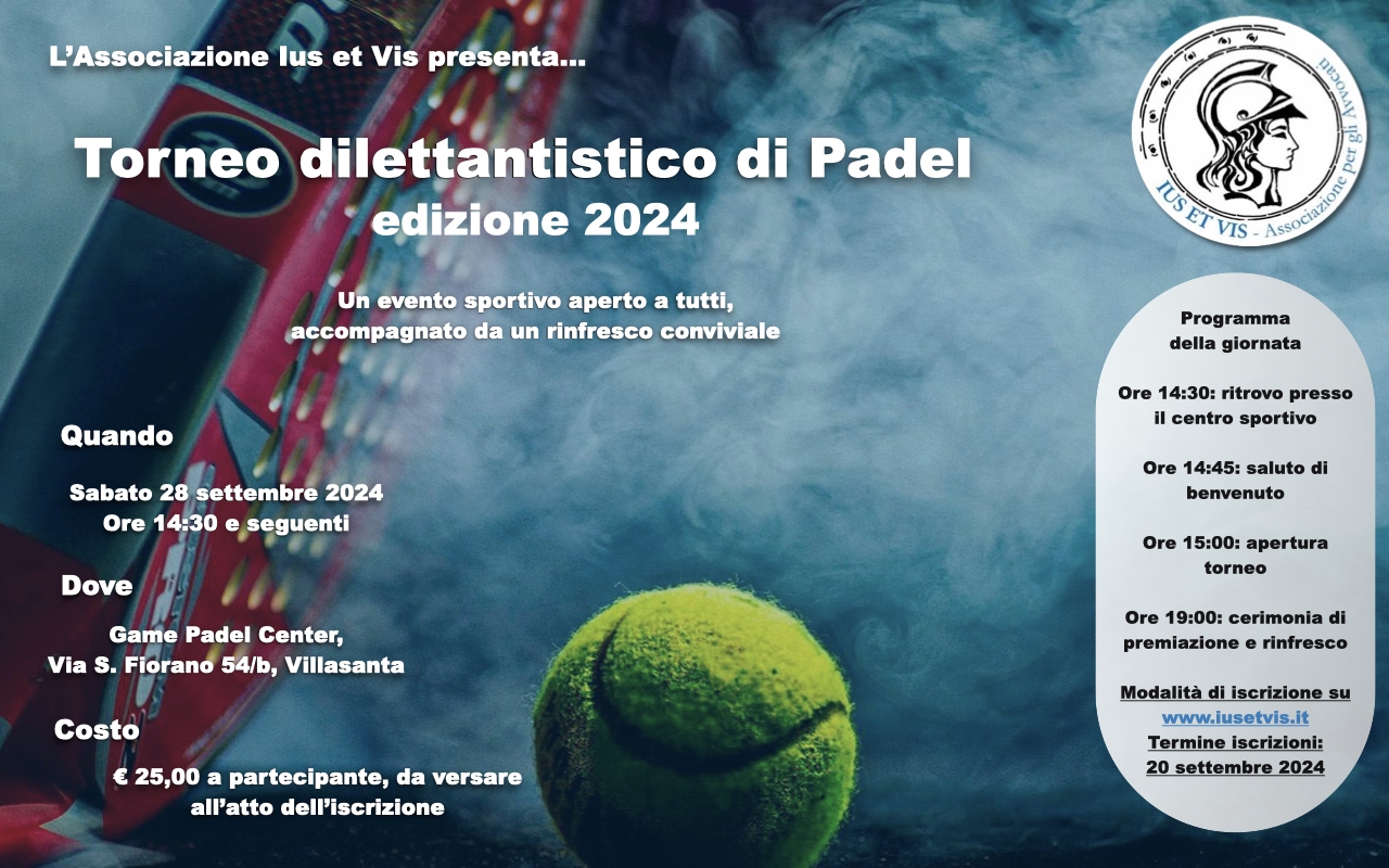 28/09/2024 - Torneo di Padel di Ius Et Vis